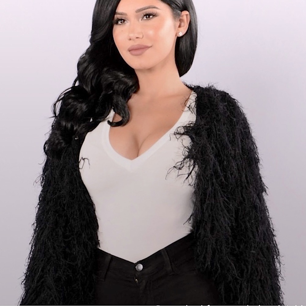 Fashion Nova shaggy Cardigan